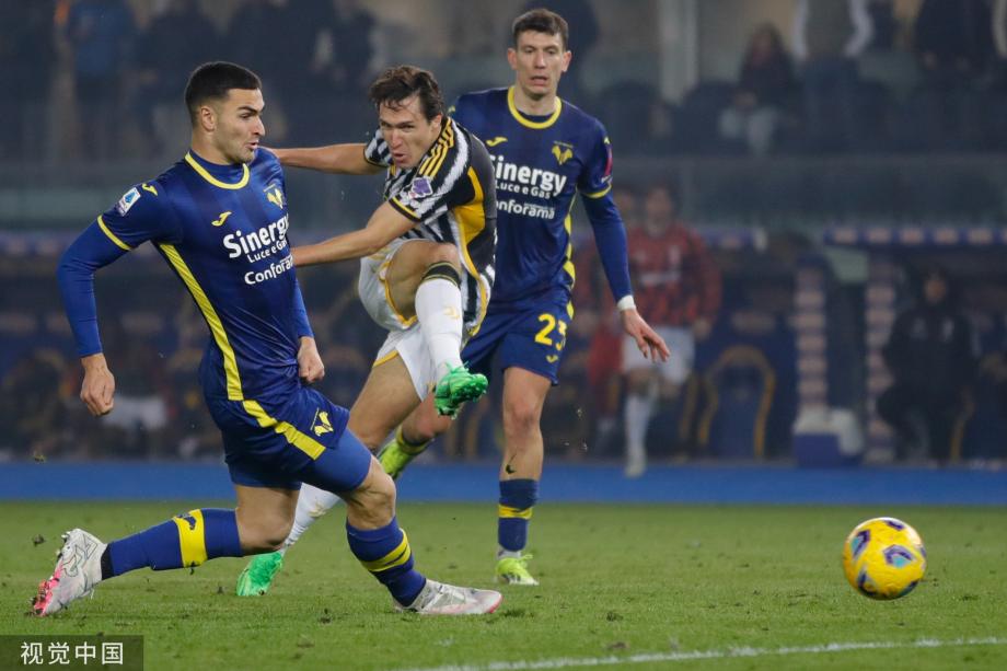 尤文2-2平维罗纳4轮不胜 多赛1场距榜首9分