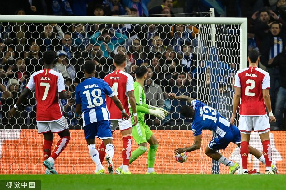 枪手全场0射正 阿森纳0-1遭波尔图读秒绝杀