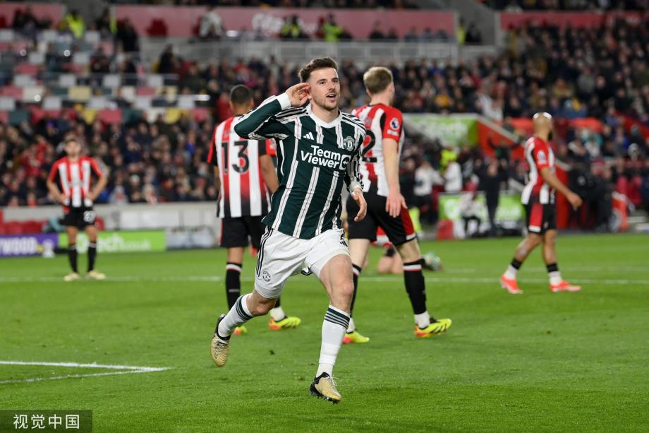 芒特补时破门后又遭绝平 曼联1-1布伦特福德