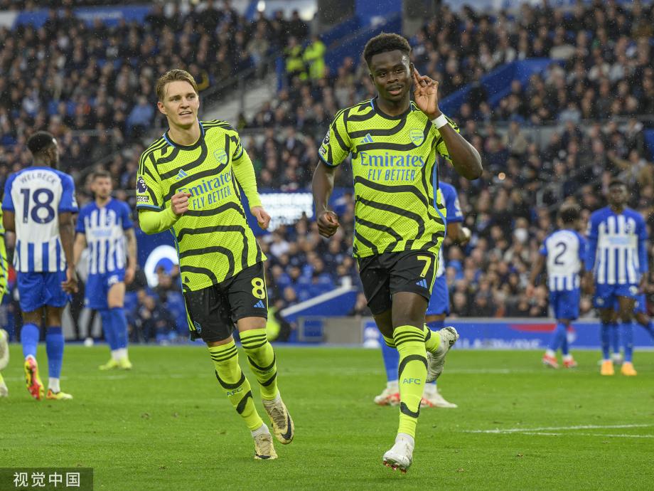 哈弗茨破门 阿森纳3-0布莱顿1分优势登顶