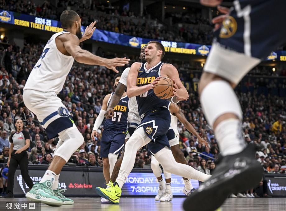 约基奇41+11+7爱德华兹25分 森林狼不敌掘金