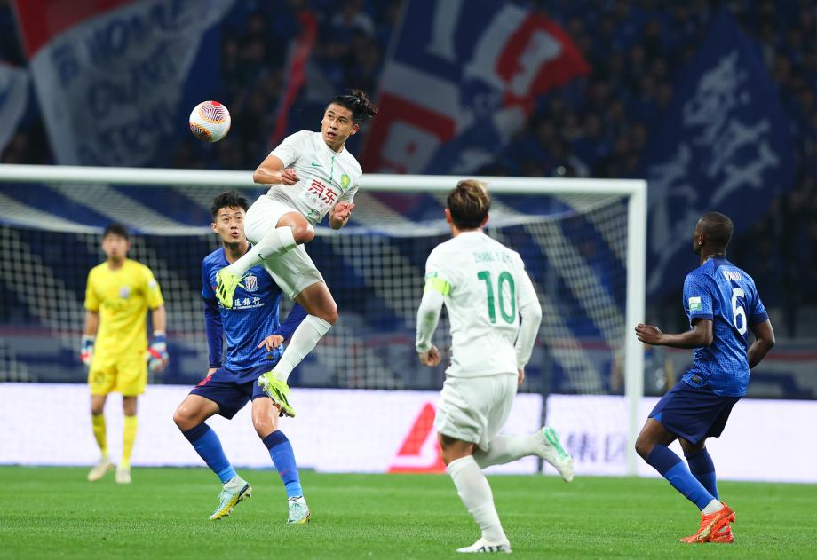 张玉宁破门路易斯扳平 上海申花1-1北京国安