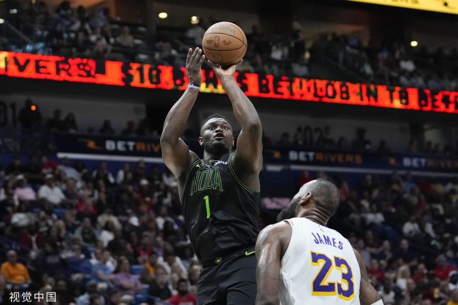詹姆斯大号三双浓眉30+11 湖人胜鹈鹕锁定第八