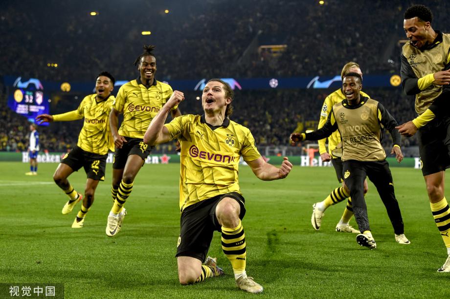 跌宕起伏！萨比策2传1射 多特总分5-4逆转马竞晋级