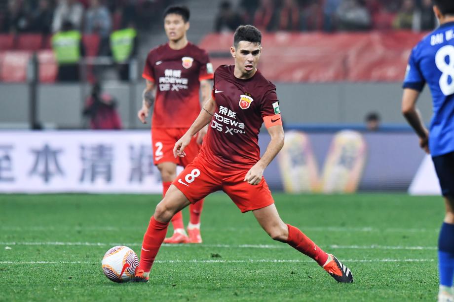 古斯塔沃破门特谢拉扳平 海港1-1战平申花