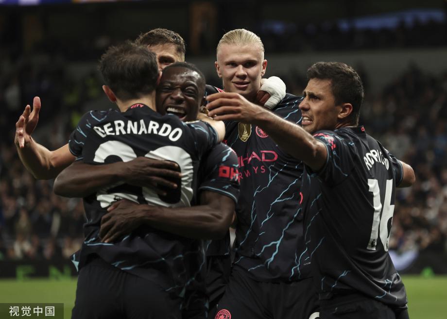 哈兰德双响 曼城2-0战胜热刺领先阿森纳2分