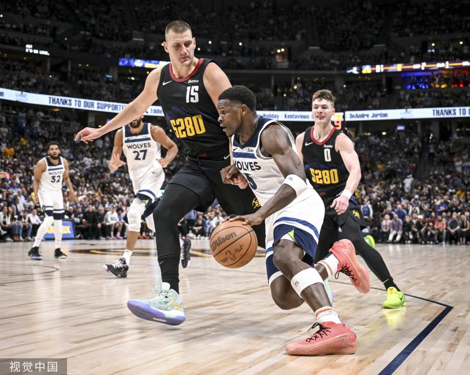 约基奇40+13爱德华兹低迷 掘金大胜森林狼3-2