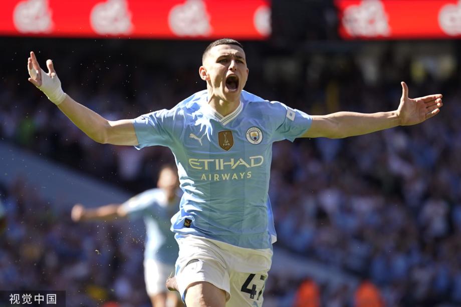 英超-福登双响罗德里破门 曼城3-1西汉姆夺4连冠