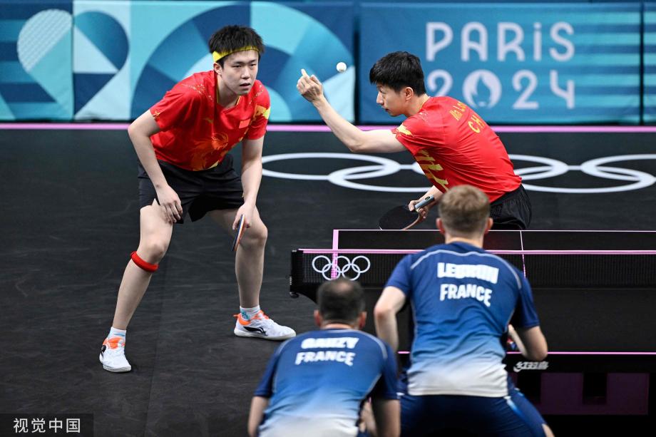 [图]国乒大比分3-0驯服人 顺利晋级男团决赛