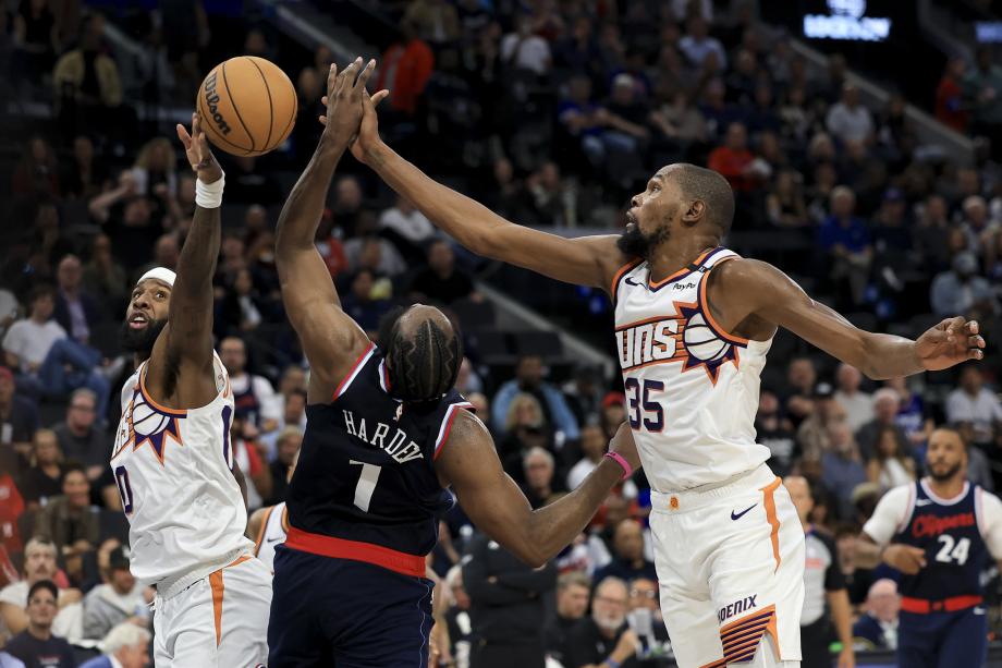 杜兰特25+7哈登29+12+8 太阳加时险胜快船