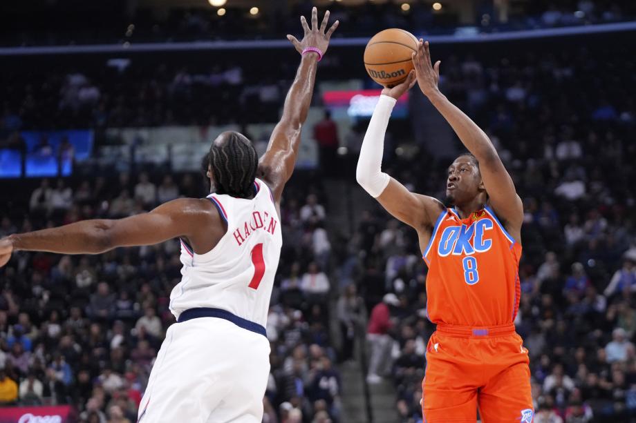 NBA-亚历山大25+9哈登12分 雷霆6人上双轻取快船