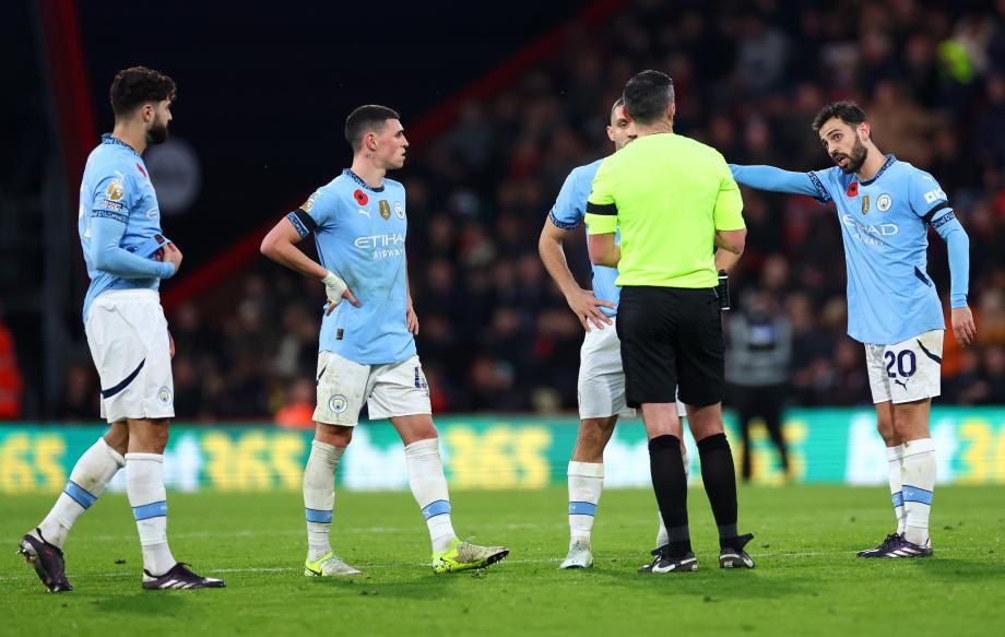 英超-曼城爆冷1-2不敌伯恩茅斯 联赛32场不败终结