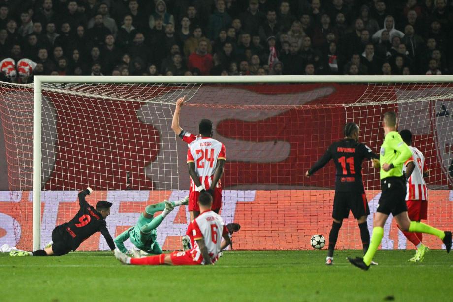 孔德助攻戴帽莱万双响拉菲传射 巴萨5-2红星