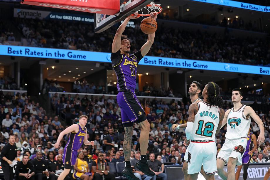 詹姆斯39分浓眉伤停 莫兰特20+5湖人不敌灰熊