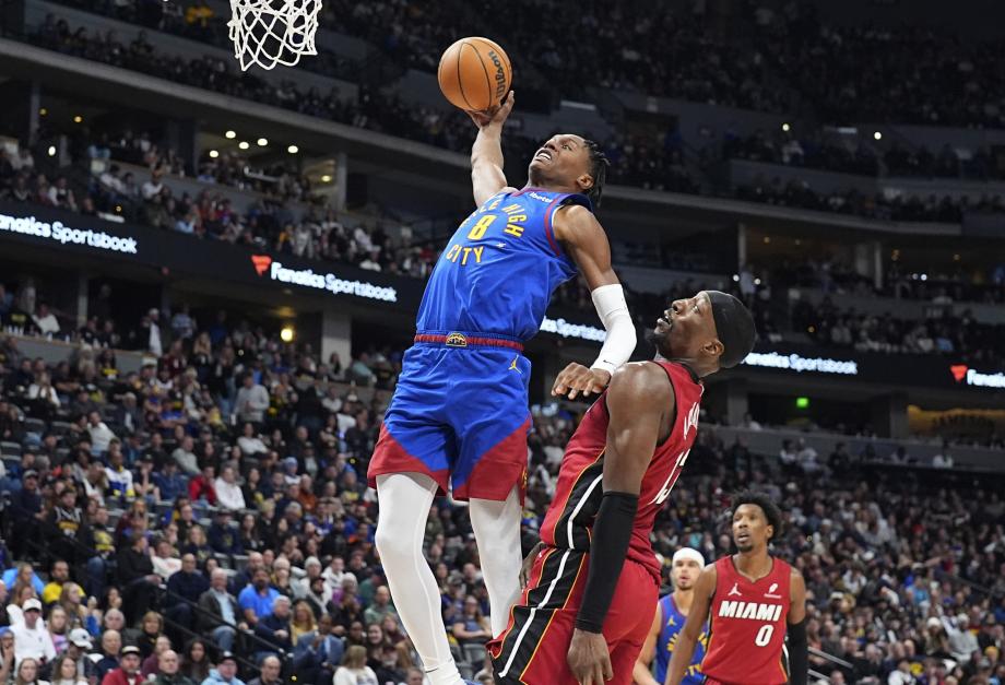 希罗24+11巴特勒伤退 约基奇三双掘金灭热火