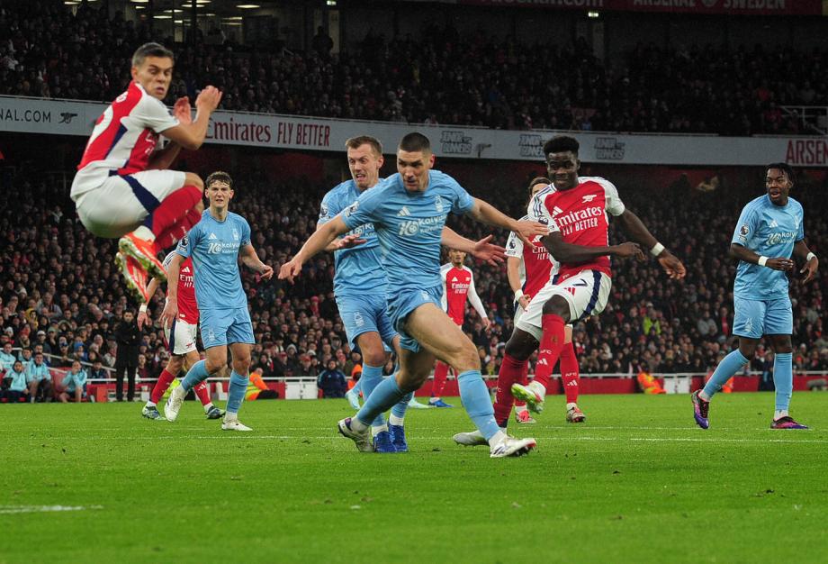 萨卡传射恩瓦内里建功 阿森纳3-0诺丁汉森林