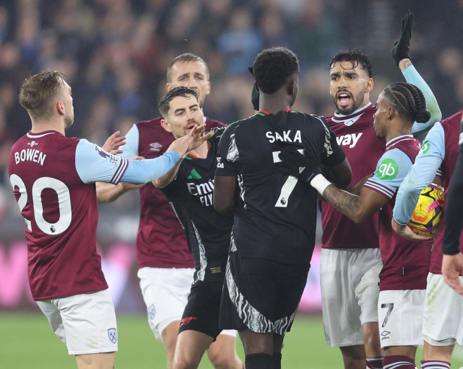 萨卡造4球厄德高赛季首球 阿森纳5-2西汉姆联