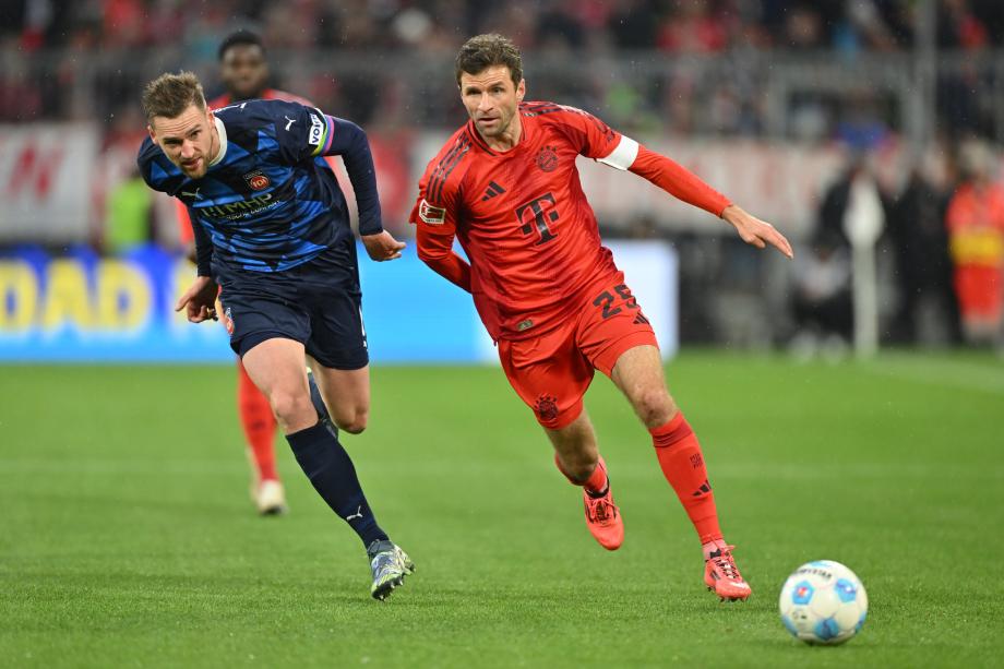 于帕破门穆西亚拉双响 拜仁4-2战胜海登海姆