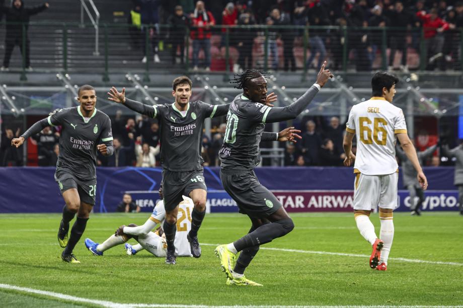 亚伯拉罕88分钟绝杀 AC米兰2-1红星欧冠4连胜