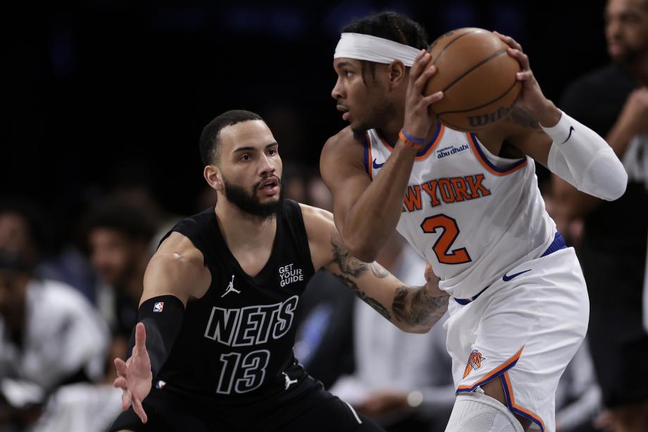 唐斯25+16拉塞尔23+10 纽约德比尼克斯险胜篮网