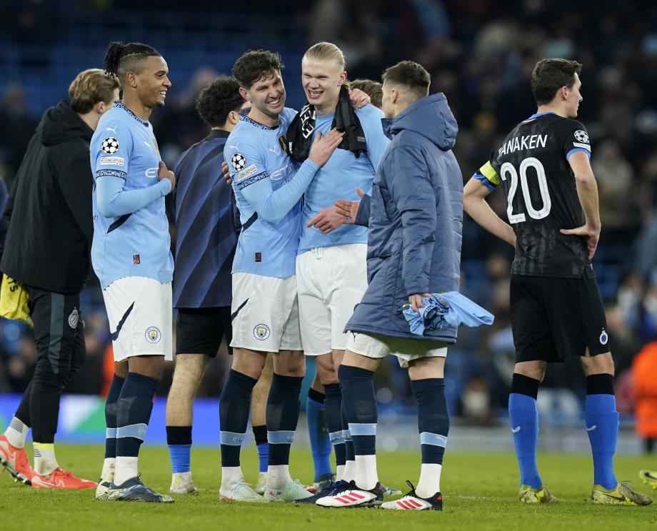 欧冠-萨维尼奥建功 曼城3-1布鲁日进淘汰赛附加赛