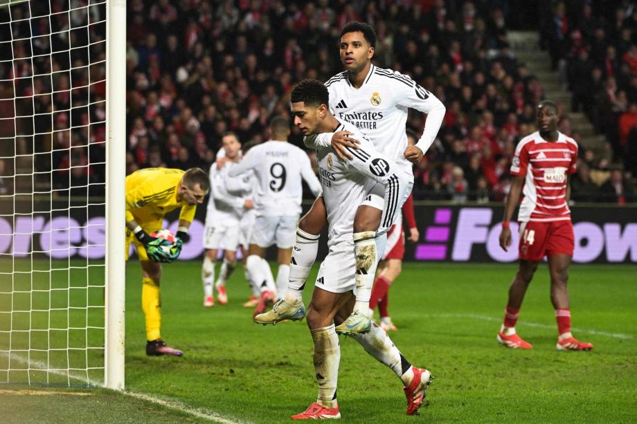 欧冠-罗德里戈双响 皇马3-0布雷斯特进入附加赛