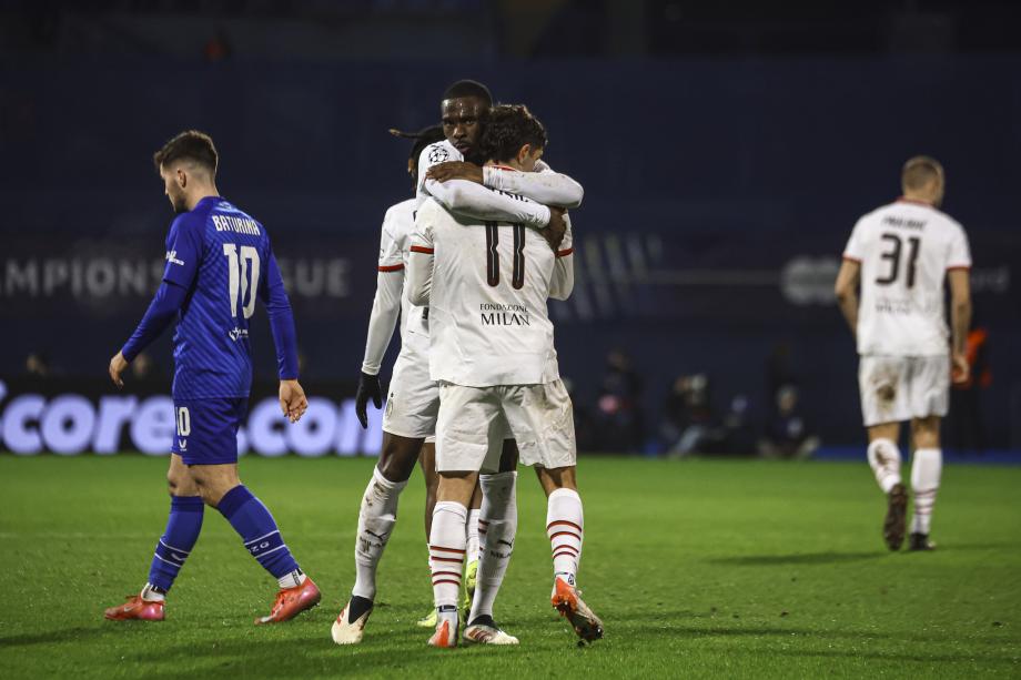 欧冠-普利西奇破门 10人米兰1-2萨格勒布迪纳摩