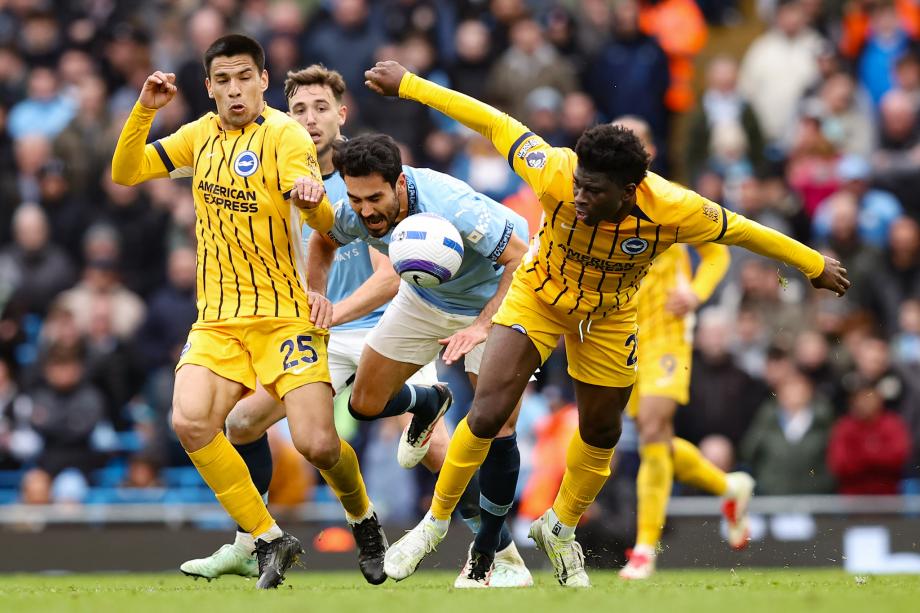 马尔穆什世界波哈兰德点射 曼城2-2布赖顿