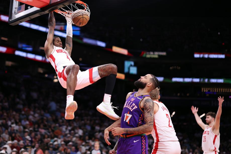 杰伦·格林砍33分杜兰特伤退 火箭赛季三杀太阳