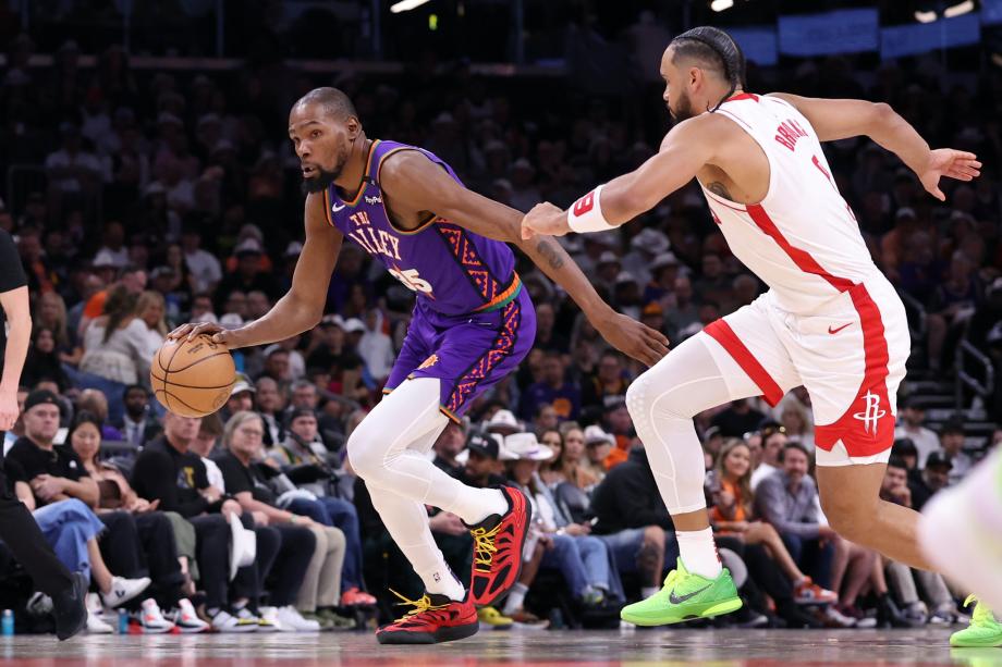 杰伦·格林砍33分杜兰特伤退 火箭赛季三杀太阳