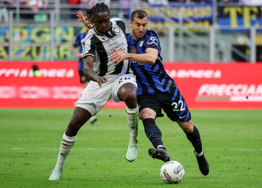 意甲：国米2-1乌迪内斯 阿瑙+弗拉泰西破门