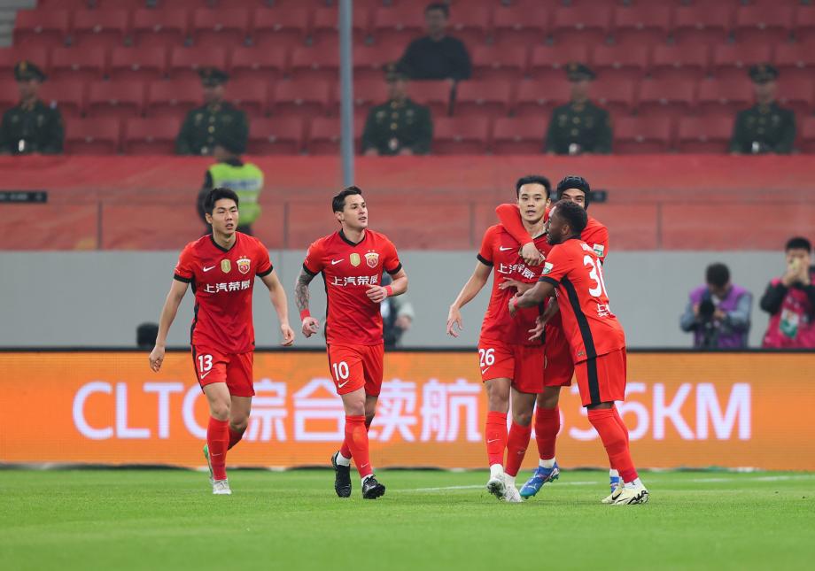 刘若钒进球于汉超破门 上海申花平上海海港