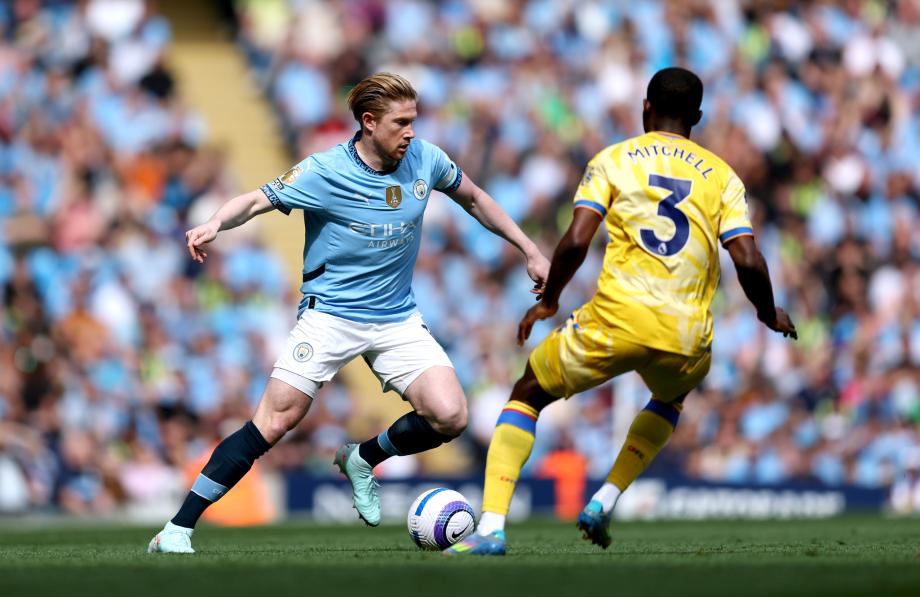 德布劳内传射建功 曼城5-2逆转水晶宫