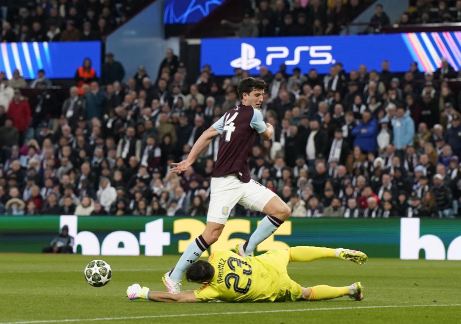 欧冠-多纳鲁马屡扑救 巴黎2-3总比分5-4维拉进4强