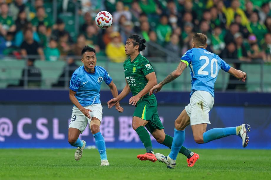 中超-国安3-1新鹏城豪取5连胜 少赛1场落后榜首4分