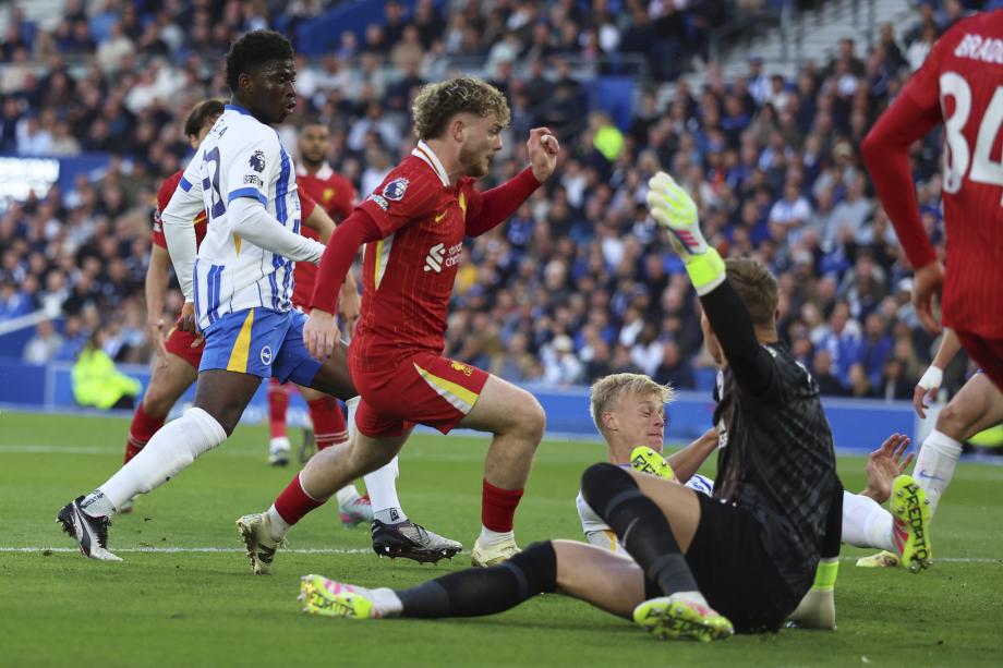 三笘薰破门辛谢尔伍德制胜 布赖顿3-2利物浦