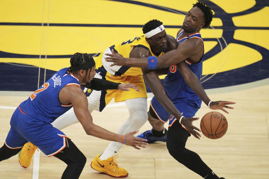 唐斯24+15哈利伯顿20分 尼克斯逆转步行者