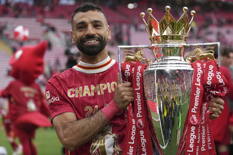 英超-萨拉赫破门 十人利物浦1-1水晶宫联赛夺冠