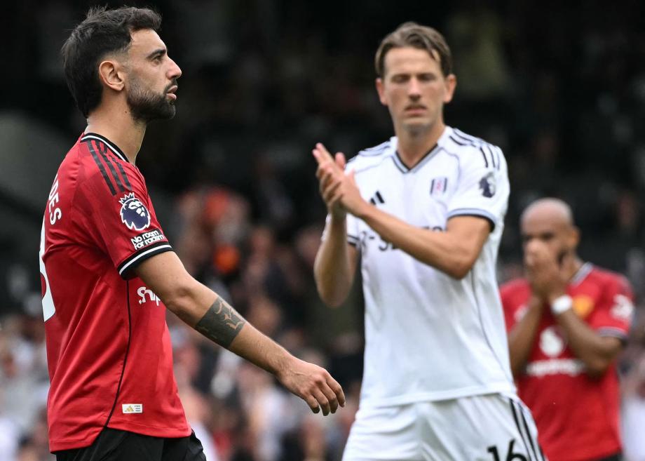 英超-B费失点 曼联1-1富勒姆暂列积分榜第16