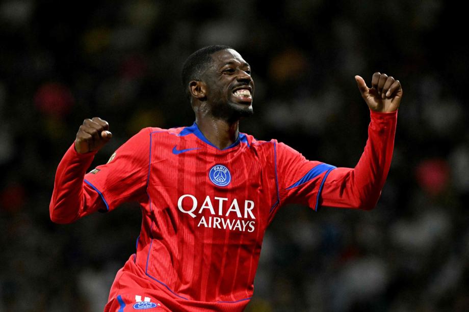 内维斯戴帽登贝莱双响 巴黎圣日耳曼6-3图卢兹