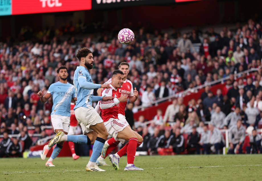 哈兰德破门马丁内利补时扳平 阿森纳1-1曼城