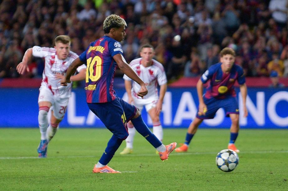 费尔明戴帽拉什福德双响 巴萨6-1奥林匹亚科斯