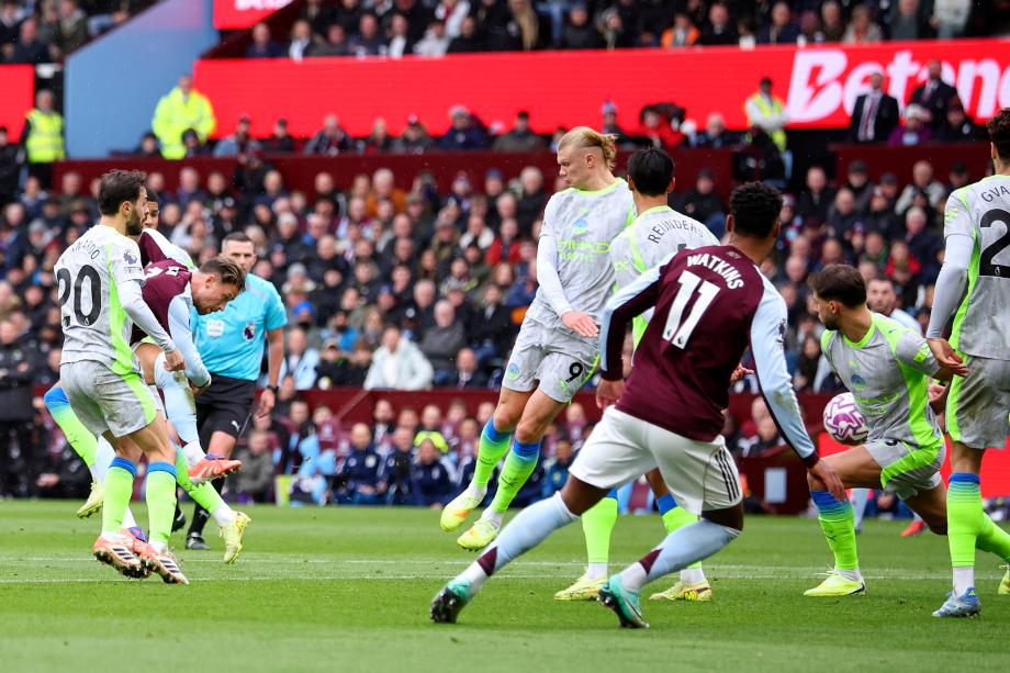 英超-哈兰德失单刀卡什制胜 曼城0-1维拉