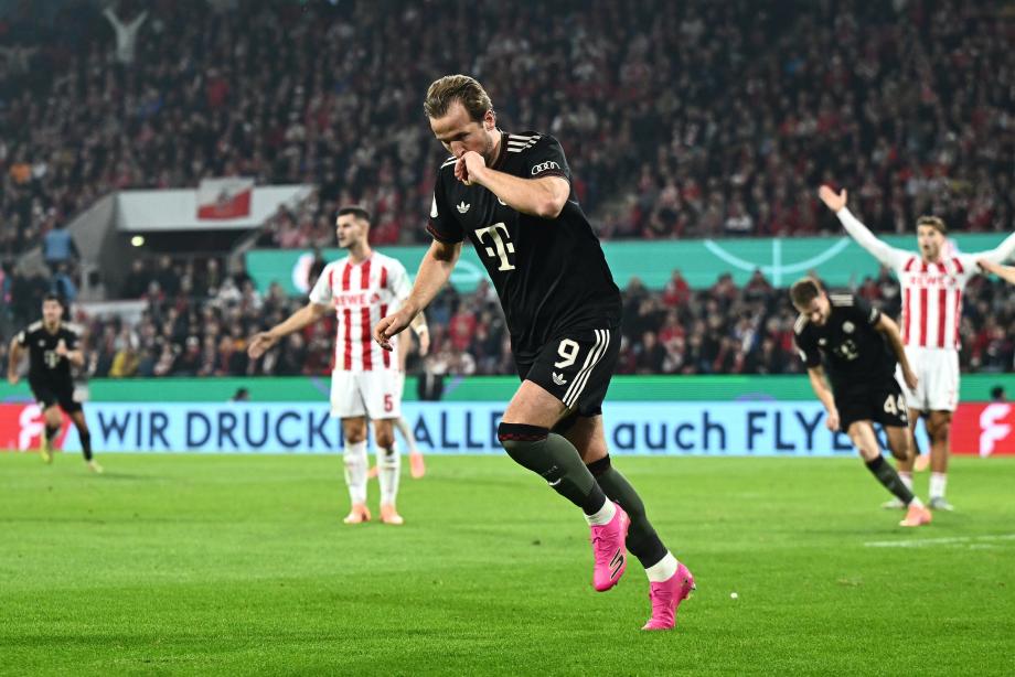 德国杯-凯恩双响迪亚斯失单刀 拜仁4-1科隆