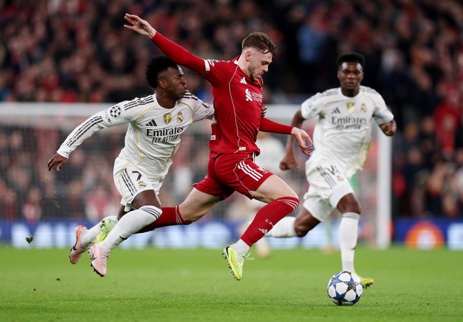 麦卡利斯特头球制胜 利物浦1-0送皇马欧冠首败