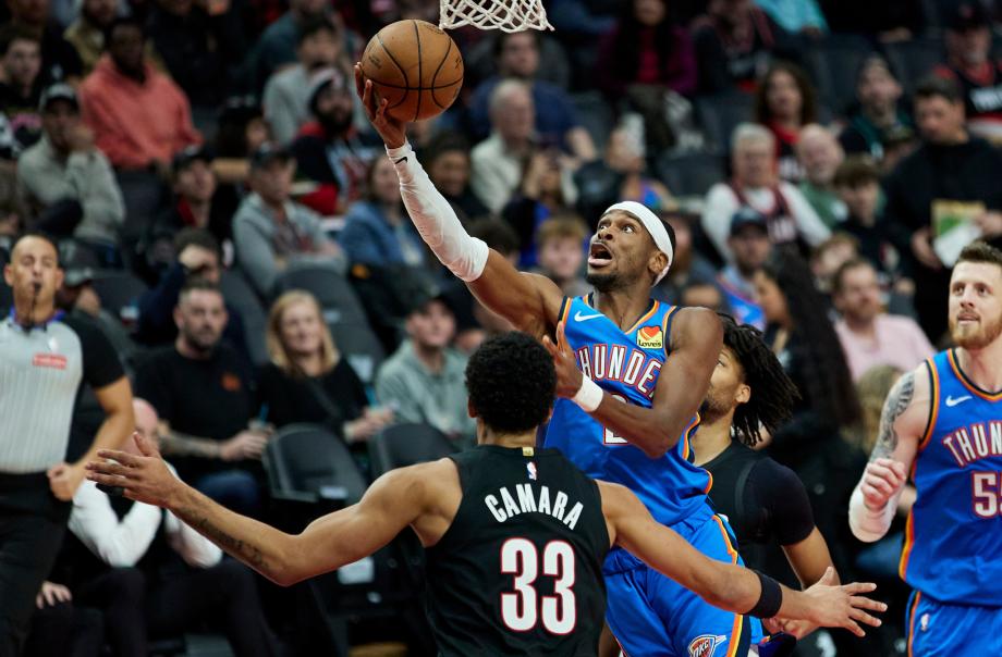 阿夫迪亚两双亚历山大35+9 开拓者送雷霆赛季首败