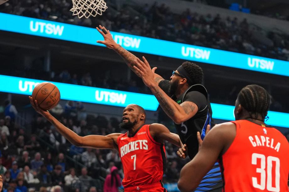 浓眉29+8杜兰特27分 独行侠主场战胜火箭