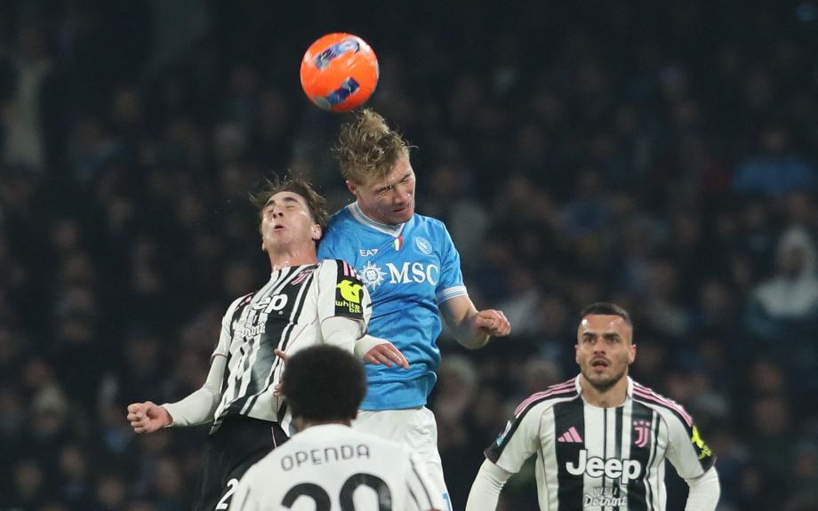 霍伊伦双响伊尔迪兹破门 那不勒斯2-1尤文图斯