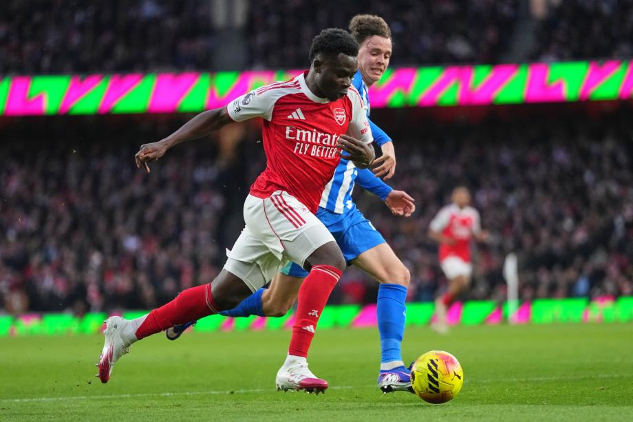 厄德高破门赖斯造乌龙 阿森纳2-1布赖顿