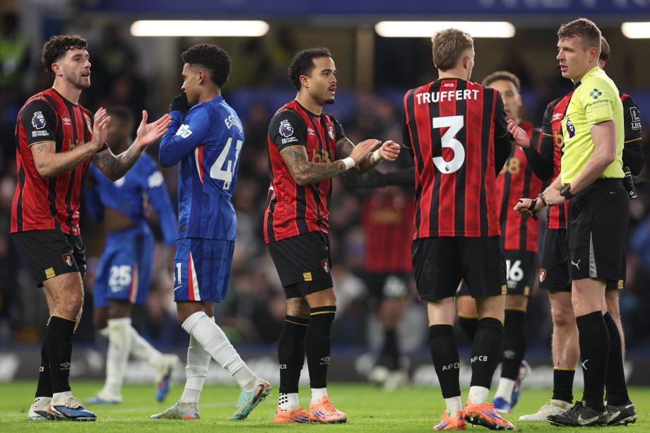 英超：切尔西2-2伯恩茅斯 塞梅诺梅开二度